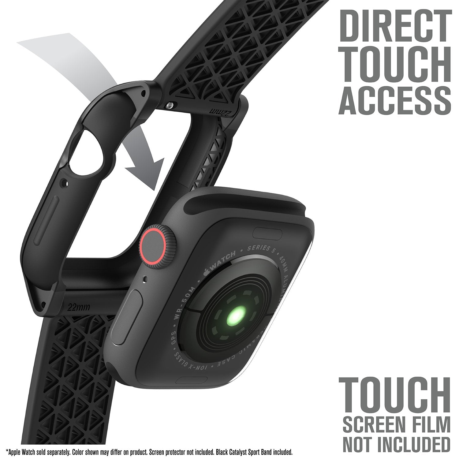 CAT40DROP5BLK | Impact Protection Case V2 for Apple Watch Series 5 & 4 - 40mm
