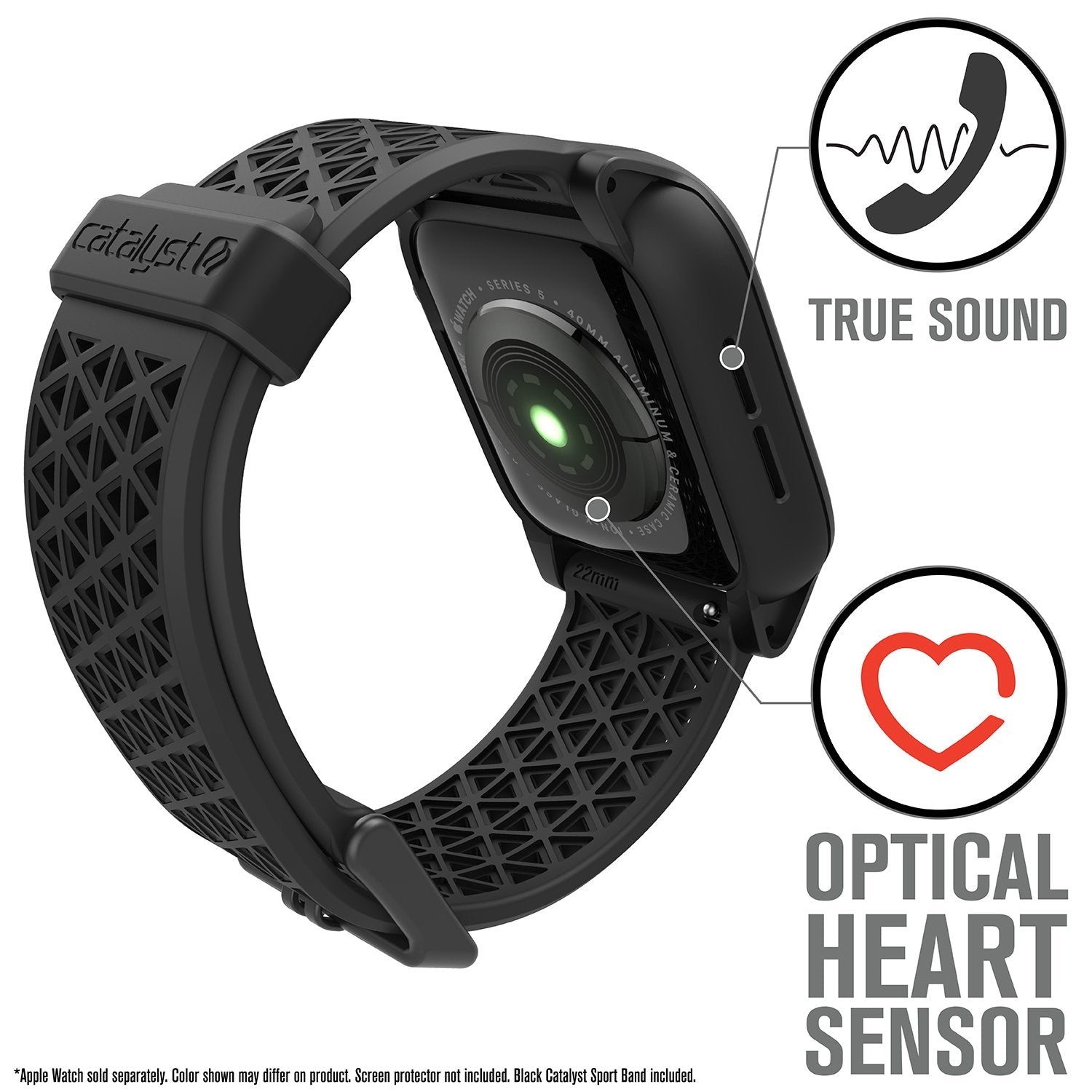 CAT40DROP5BLK | Impact Protection Case V2 for Apple Watch Series 5 & 4 - 40mm