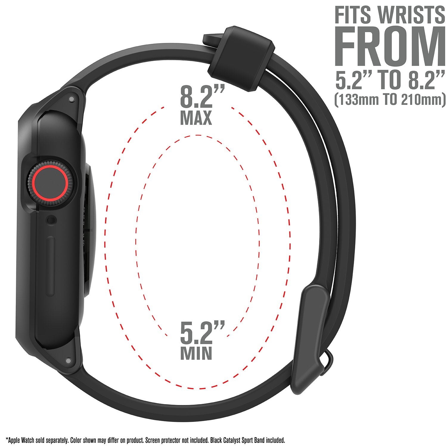CAT40DROP5BLK | Impact Protection Case V2 for Apple Watch Series 5 & 4 - 40mm