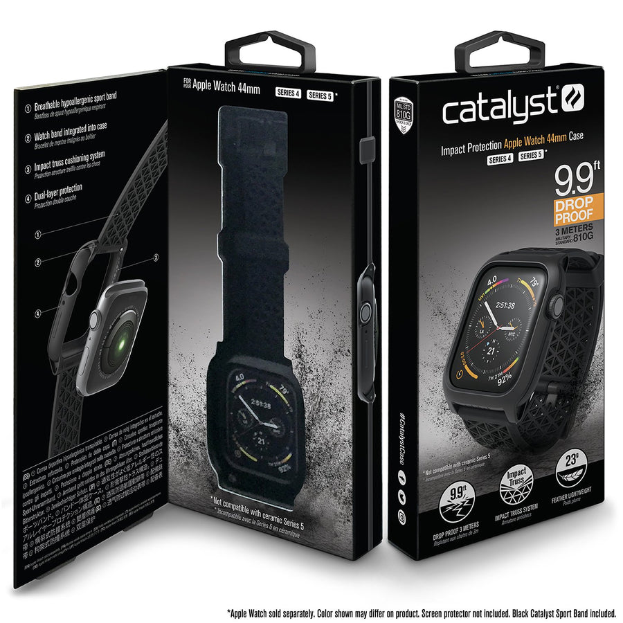 CAT44DROP5BLK | Impact Protection Case V2 for Apple Watch Series 5 & 4 - 44mm