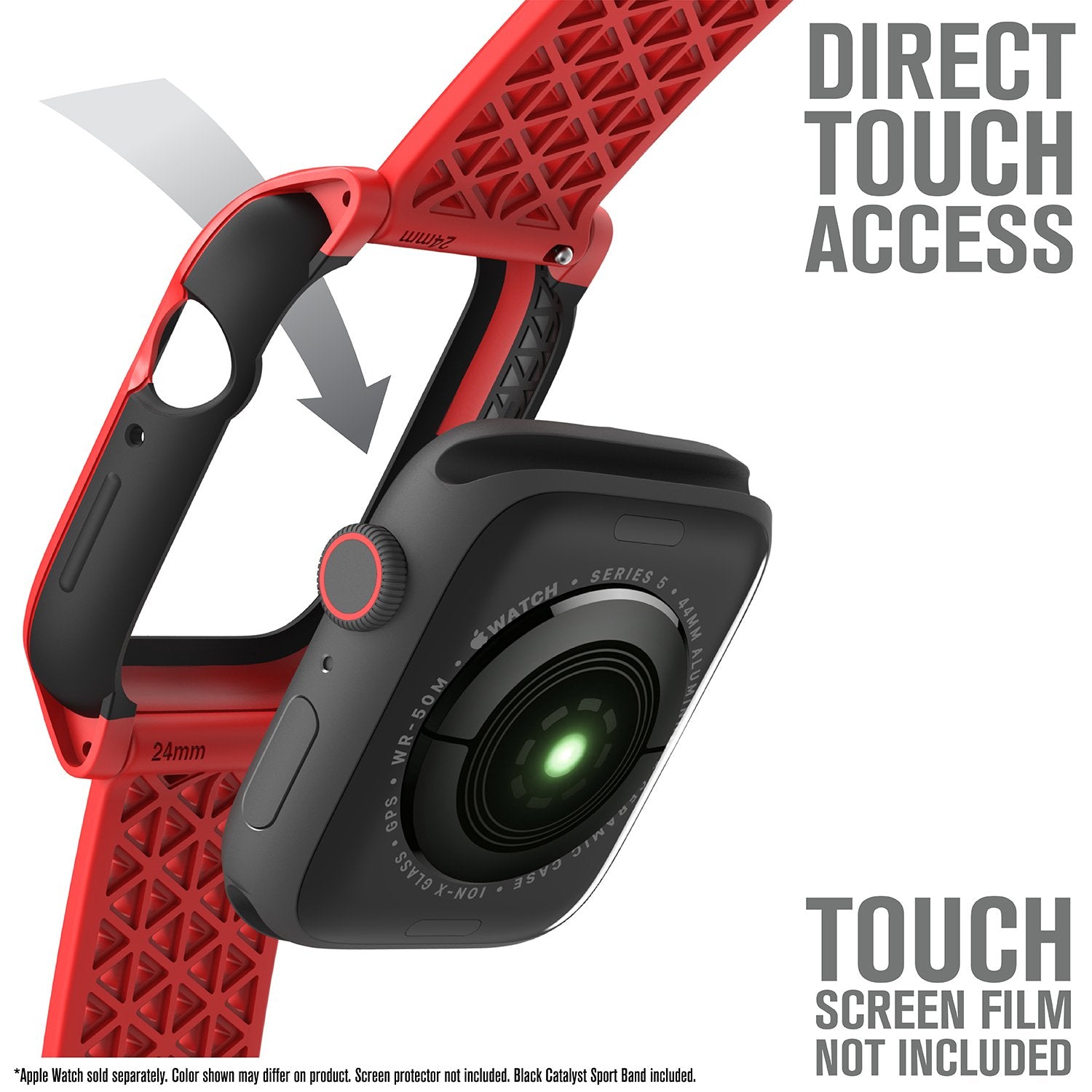 CAT44DROP5RED | Impact Protection Case V2 for Apple Watch Series 5 & 4 - 44mm