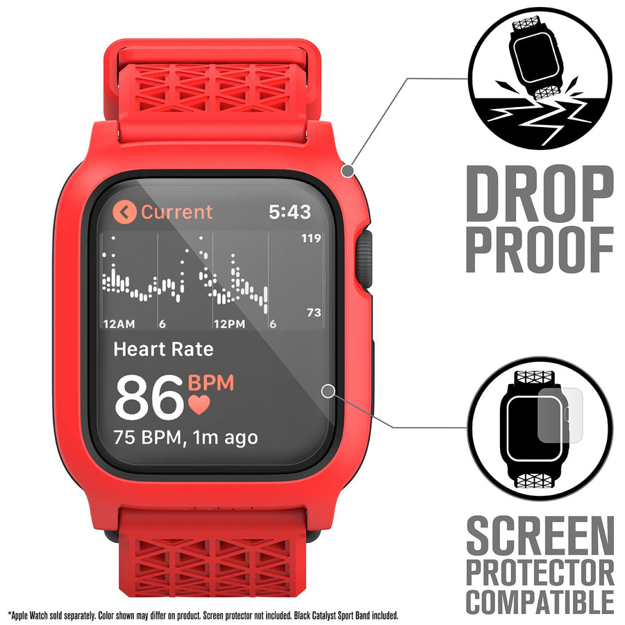 CAT44DROP5RED | Impact Protection Case V2 for Apple Watch Series 5 & 4 - 44mm