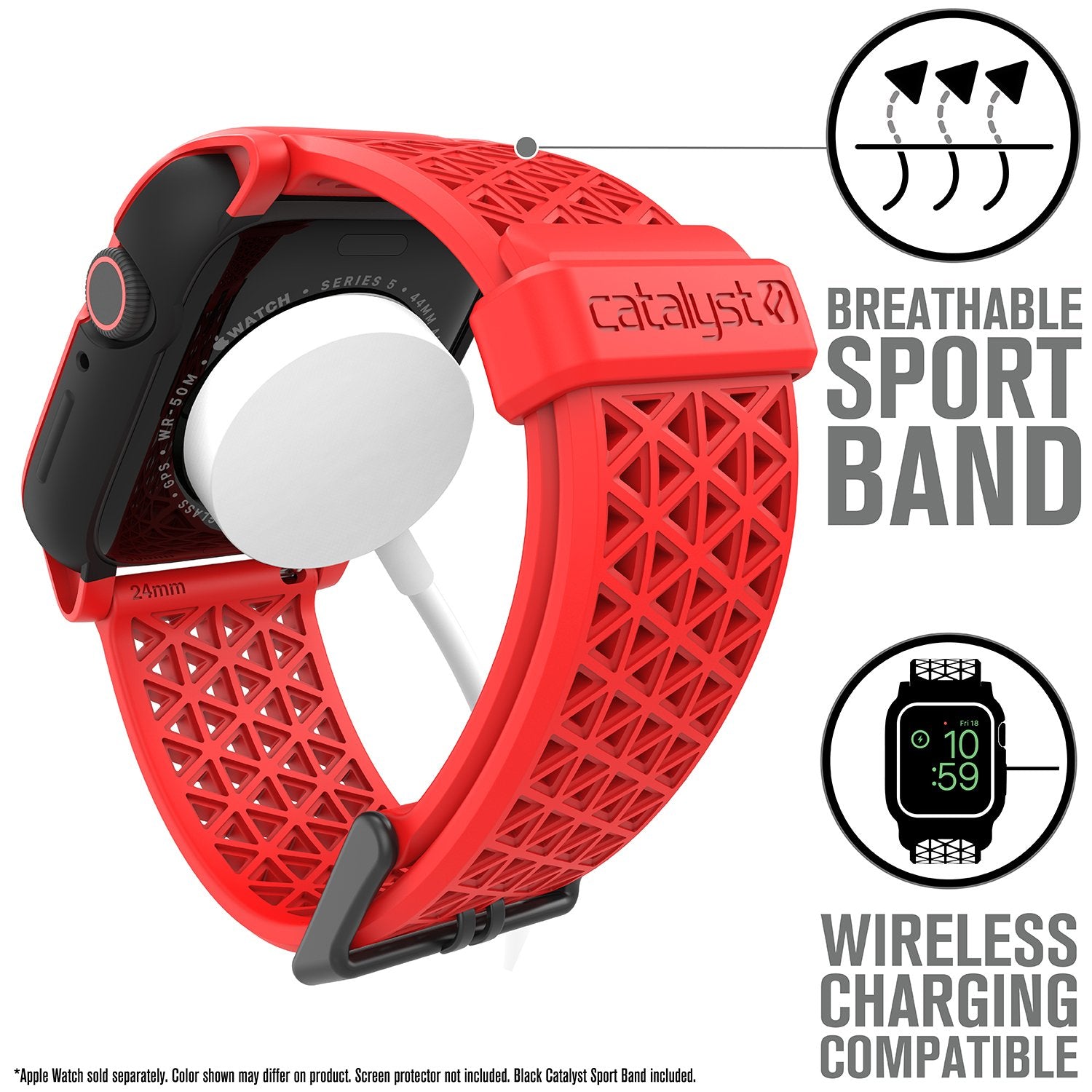 CAT44DROP5RED | Impact Protection Case V2 for Apple Watch Series 5 & 4 - 44mm