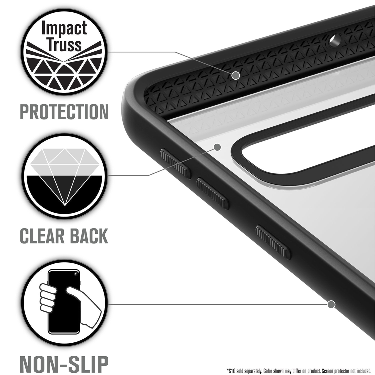 CATDRPGS10BLK | Impact Protection Case for Samsung Galaxy S10
