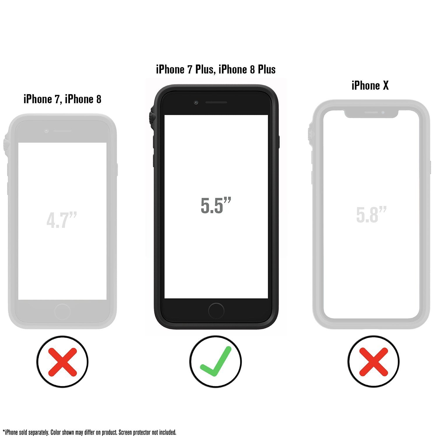 CATDRPH8+BLK | Impact Protection Case for iPhone 8 Plus & 7 Plus