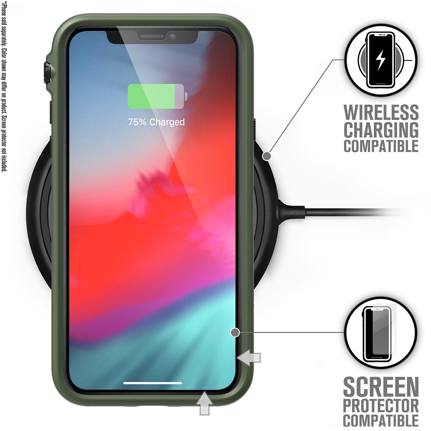CATDRPHXGRN | Impact Protection Case for iPhone X/Xs