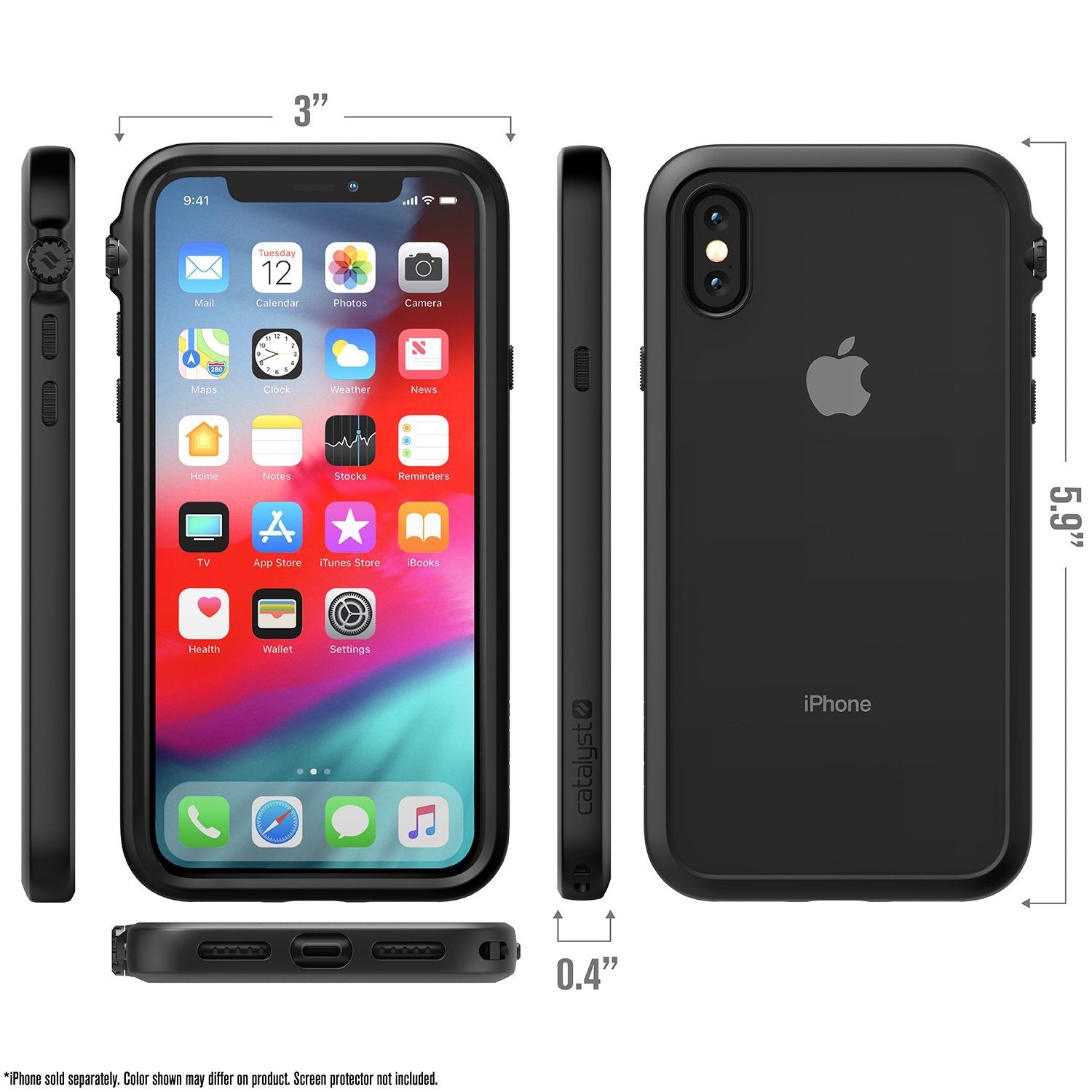 CATDRPHXBLK | Impact Protection Case for iPhone X/Xs